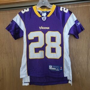 Purple and White Vikings Peterson Jersey, Youth Small (8)